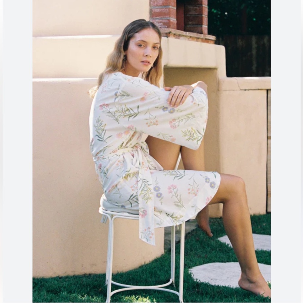 Floral Print Women's Robe